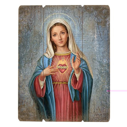 Immaculate Heart Wood Plaque