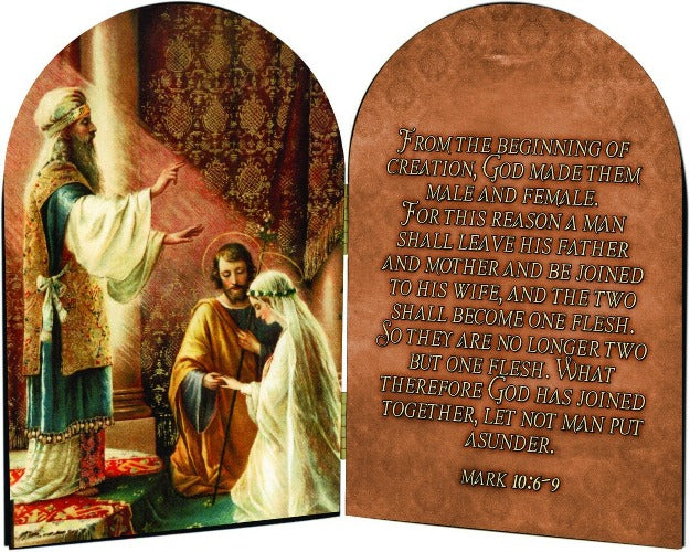 Wedding of Mary & Joseph - Mark 10:6 - Diptych