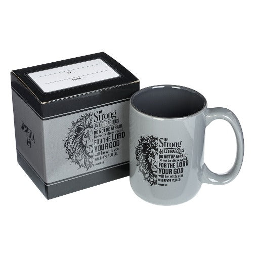 Coffee Mug Be Strong in Gray 15oz