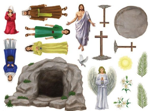 EASTER STORY MAGNET SET - 18 PIECES
