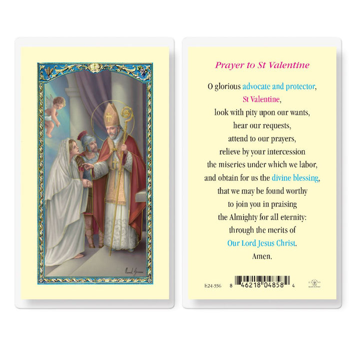 PRAYER TO ST VALENTINE - HOLY CARD