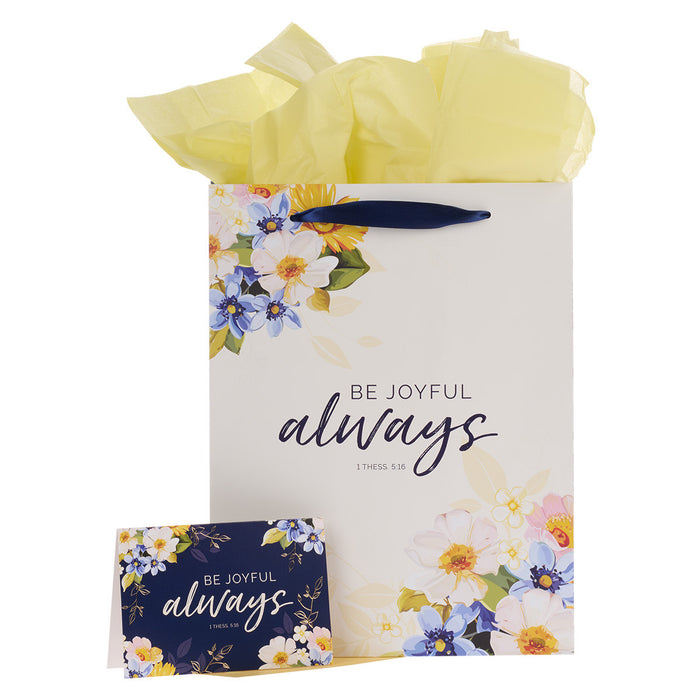 Gift Bag (L) Be Joyful Always 13" X 10"