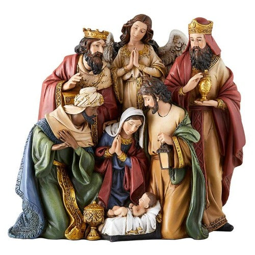 Nativity Scene O, Come Let Us Adore Him 8.75" Figure