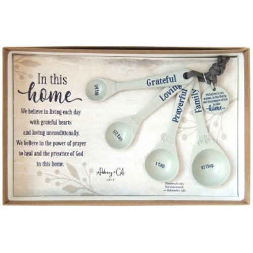 MEASURING SPOONS - IN THIS HOME - 4 PIECES