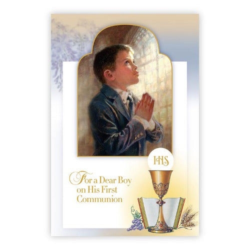 GREETING CARD - DEAR BOY ON HIS FIRST COMMUNION