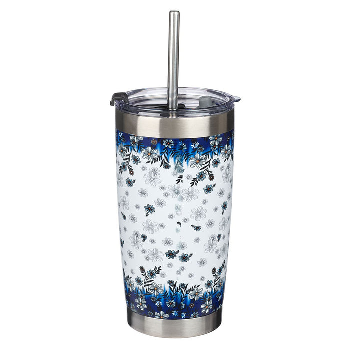 Travel Mug with Straw Be Still and Know 18oz