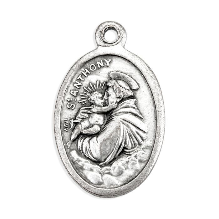 ST ANTHONY - 1 " OXIDIZED MEDAL
