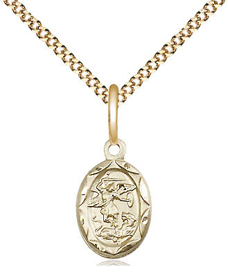 St Michael 14kt Gold Filled Medal on 16" Chain