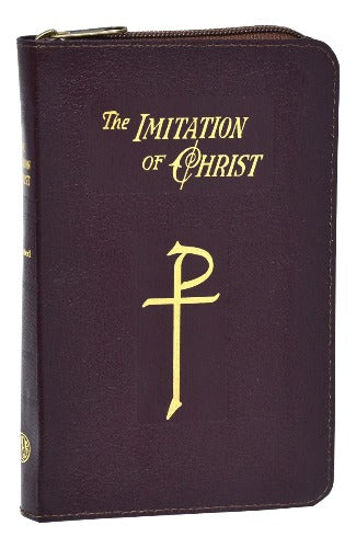 THE IMITATION OF CHRIST - BURGUNDY BONDED LEATHER - ZIPPER