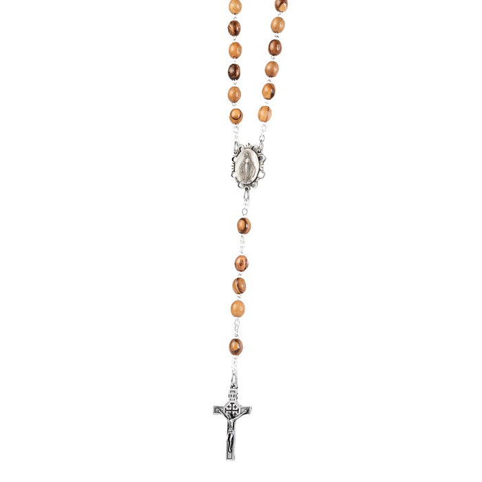 Rosary Olive Wood Beads with Relic