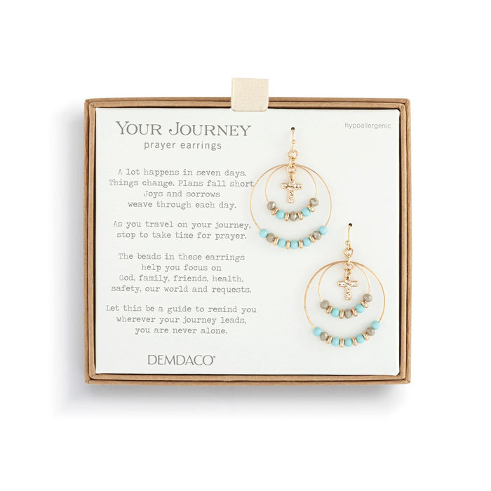 Prayer Earrings Turquoise  Beads