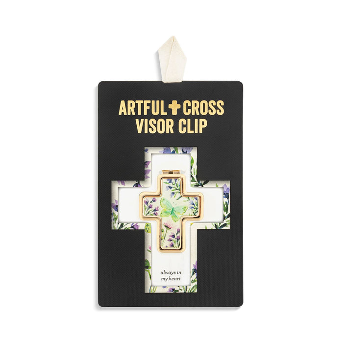 Artful Cross Always in my Heart Visor Clip