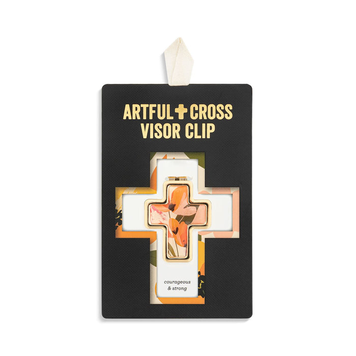 Artful Cross Courageous & Strong Visor Clip