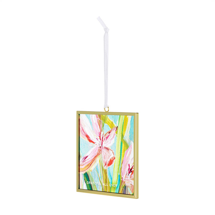 Grateful All Over Floral  Butterfly Suncatcher