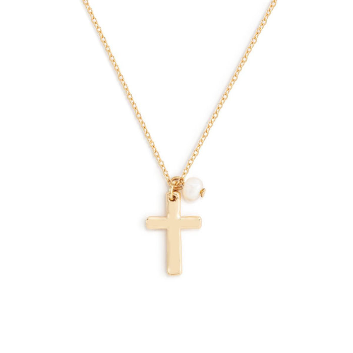 Wrapped in Prayer Necklace Gold Dainty Cross