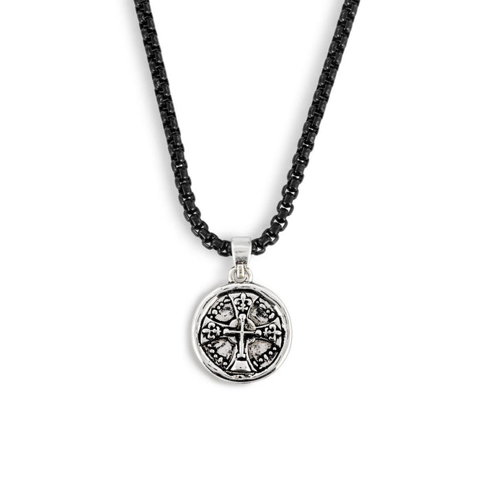 Men's Cross Black Necklace