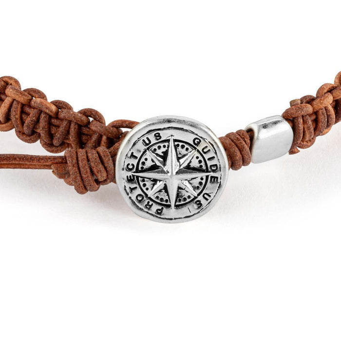 Men's Compass Brown Bracelet
