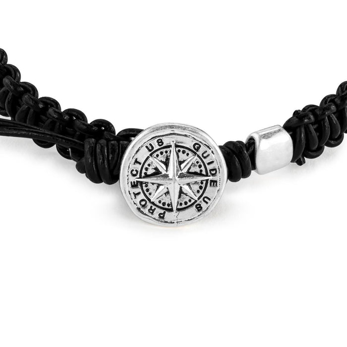 Men's Compass Black Bracelet