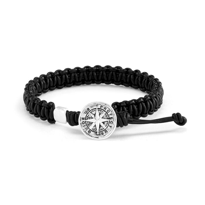 Men's Compass Black Bracelet
