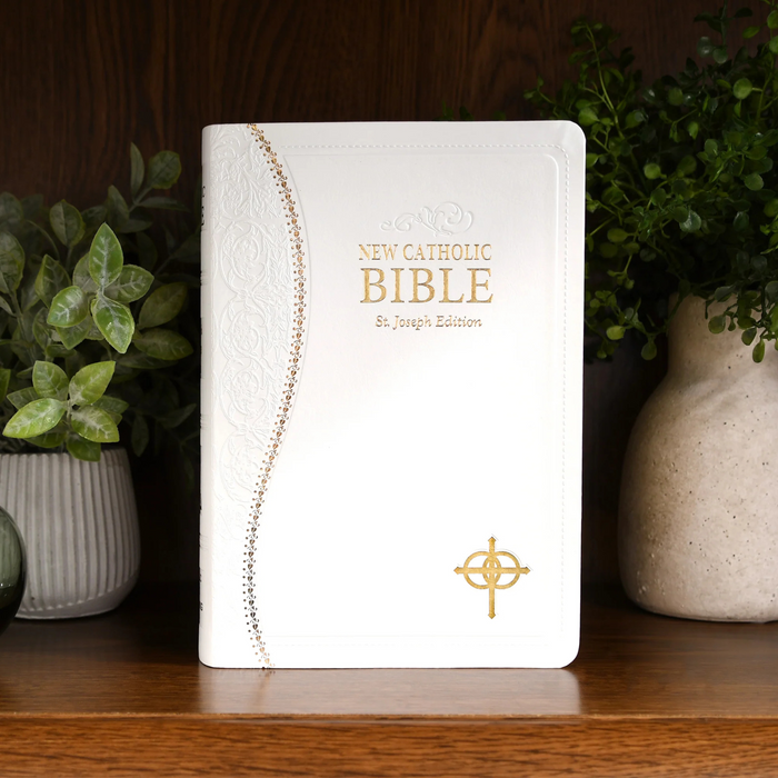 BIBLE: NEW CATHOLIC - ST. JOSEPH - WHITE MARRIAGE BIBLE