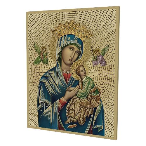 Our Lady of Perpetual Help 8" x 10" Gold Foil Mosaic Plaque