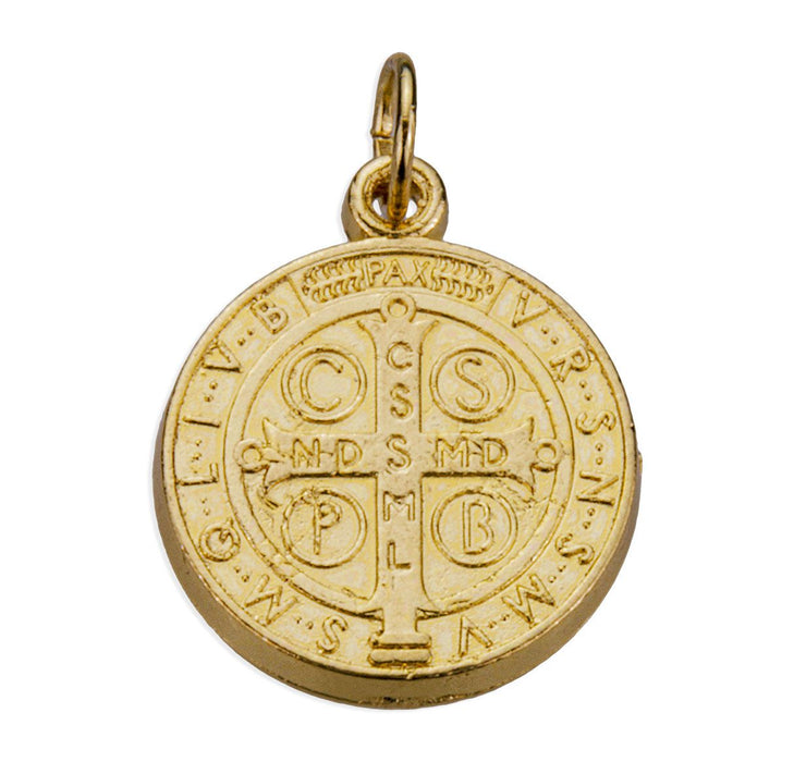 St Benedict 0.75" Gold Tone Jubilee Medal