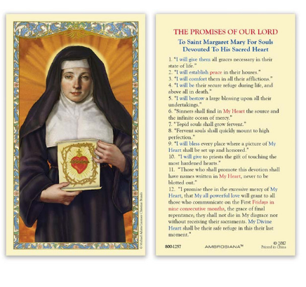 HOLY CARD - ST MARGARET MARY ALACOQUE