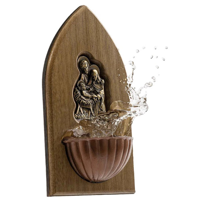 Holy Water Font Holy Family Wood
