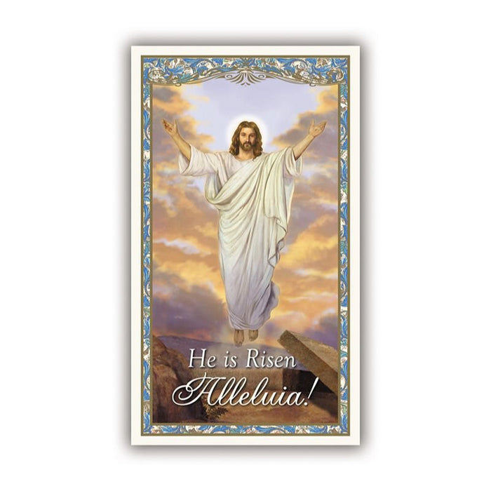 Risen Christ Holy Card