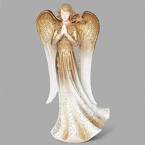 Angel Figure 13" Gold Wings and Gold Sparkle Detail