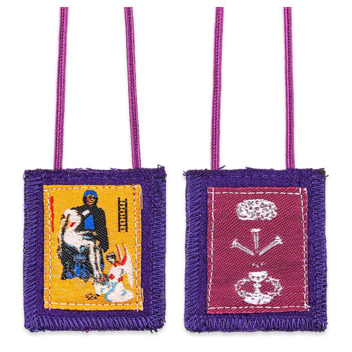 Purple Scapular Benediction and Protection Wool