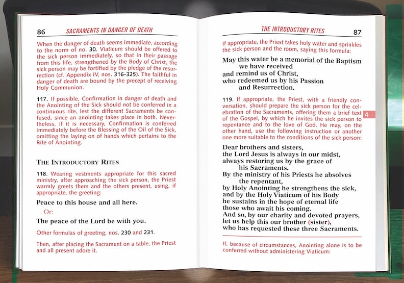 Order Of The Anointing Of The Sick And Their Pastoral Care