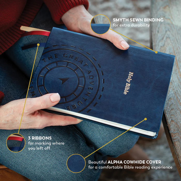 GREAT ADVENTURE CATHOLIC BIBLE - NAVY BLUE IMITATION LEATHER