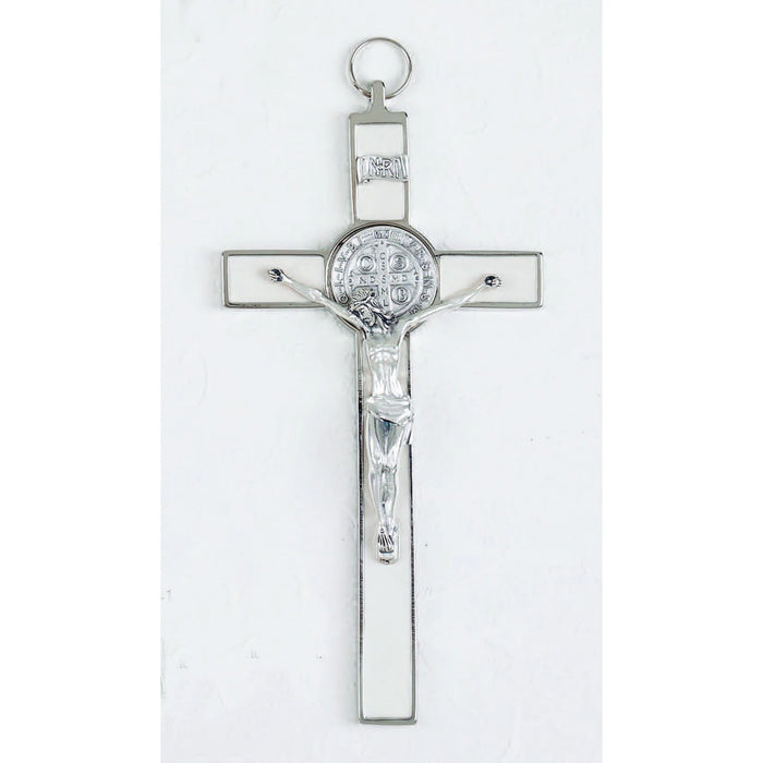 Enamel St Benedict Crucifix 8" High