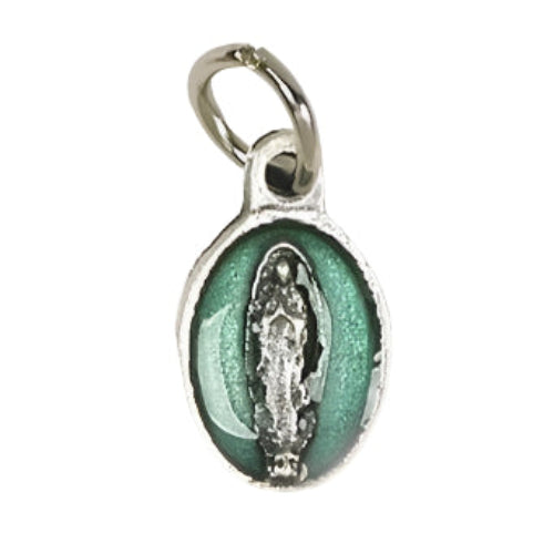 Our Lady of Guadalupe 0.5" Green Enamel Medal