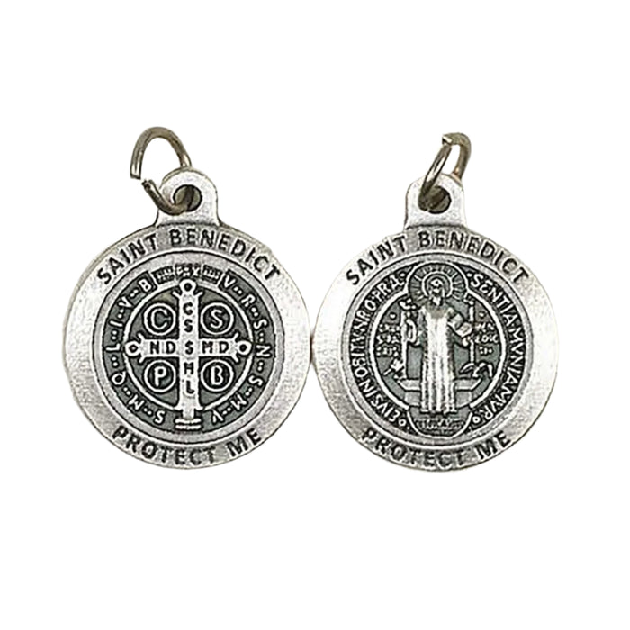 MEDAL - ST BENEDICT - .75" ROUND DOUBLE SIDED