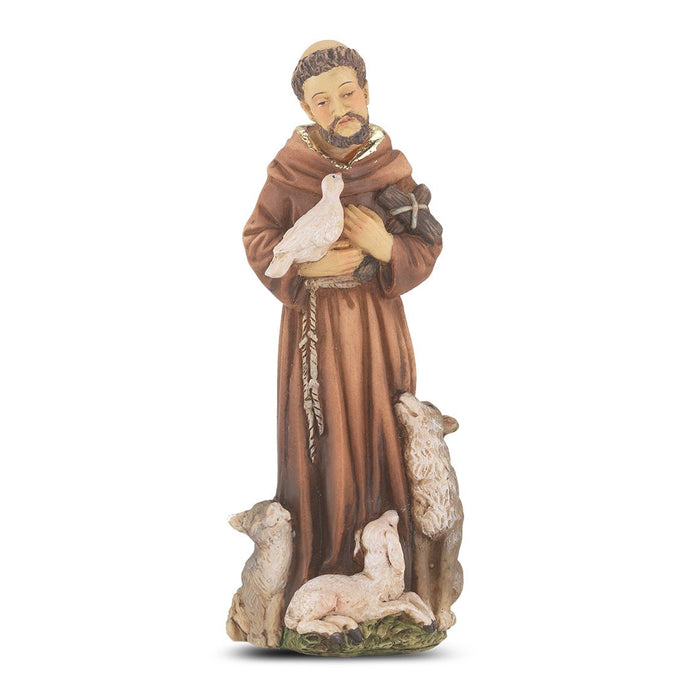 St Francis of Assisi 4" Hand Painted Patron & Protector