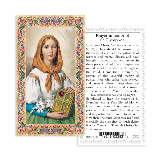 St Dymphna 4" Hand Painted Patron & Protector