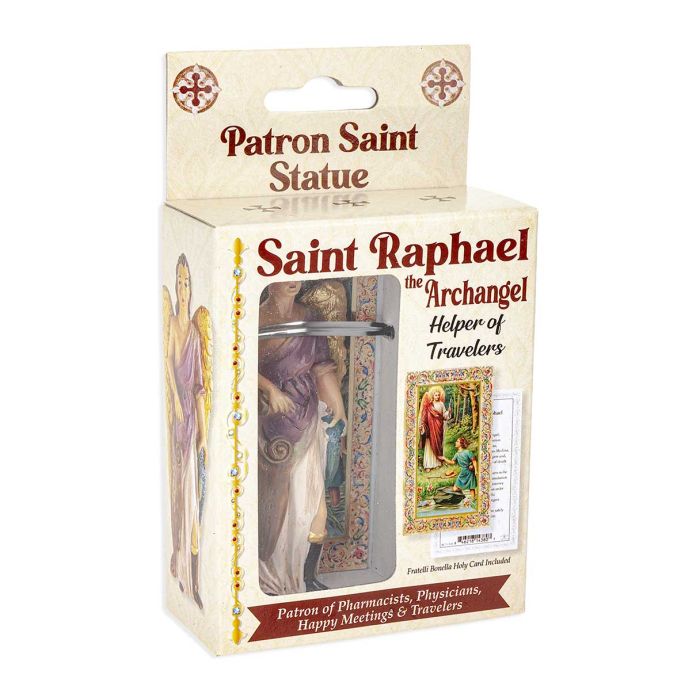 St Raphael 4" Hand Painted Patron & Protector