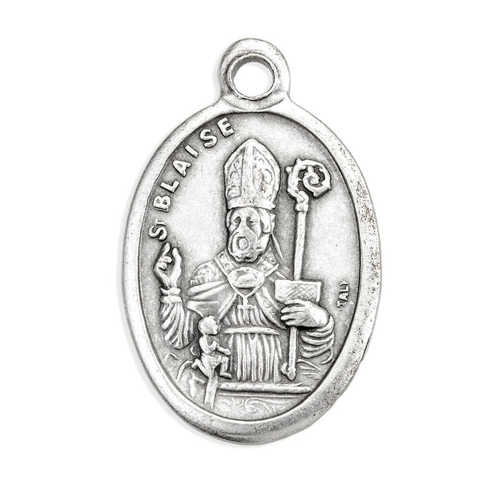 ST BLAISE 1" OXIDIZED MEDAL