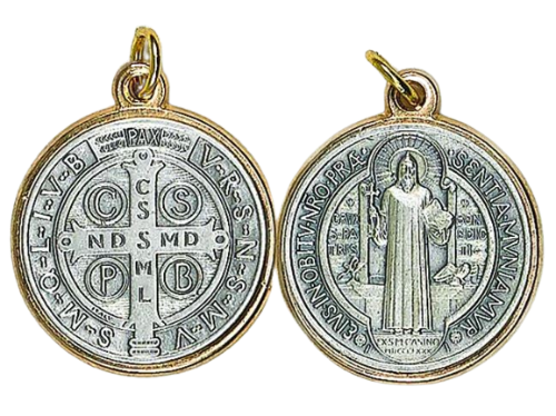 MEDAL - ST BENEDICT - .75"TWO TONE