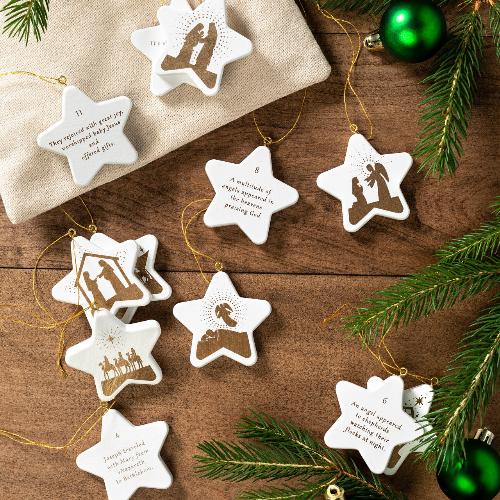 Ornaments Christmas Journey Story Stars Set of 12