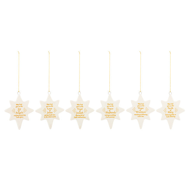 Star of Bethlehem Ornaments set of 6