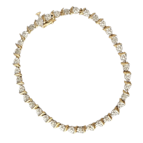 Vintage Tennis Bracelet Two-Tone