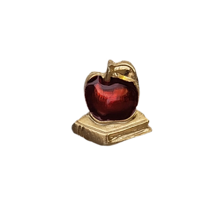 Lapel Pin  "Thank you for Teaching Me" Red Enamel Apple