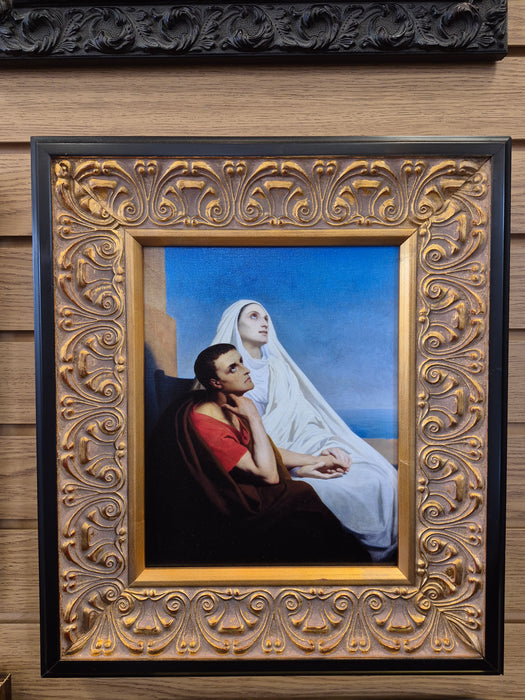 Saints Augustine and Monica by Ary Scheffer Framed Canvas