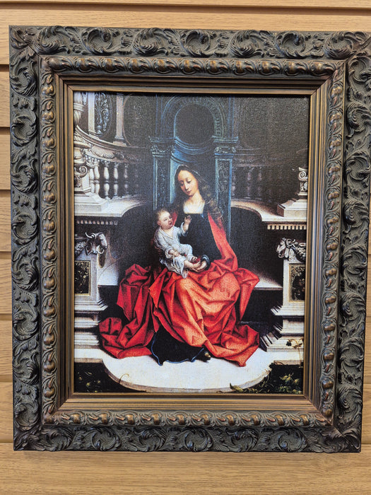 The Madonna and Child Enthroned Framed Canvas