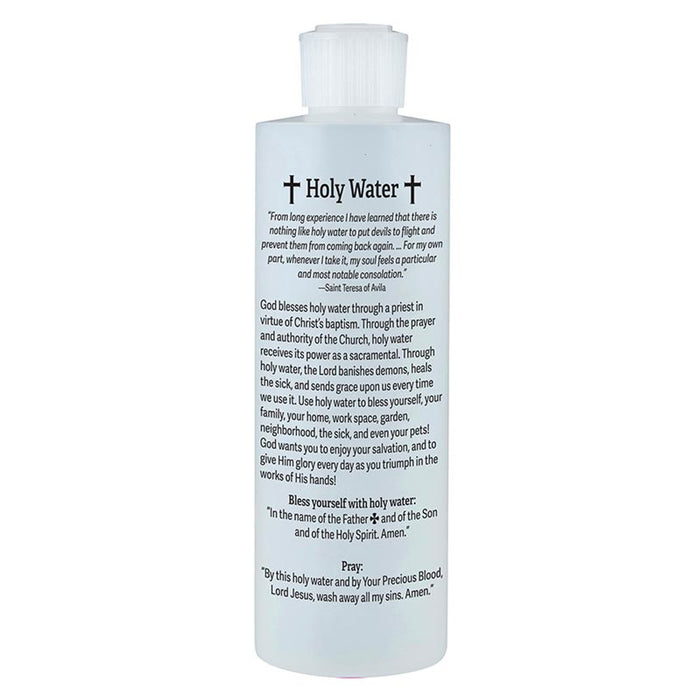 HOLY WATER BOTTLE - ST BENEDICT - 8 OZ