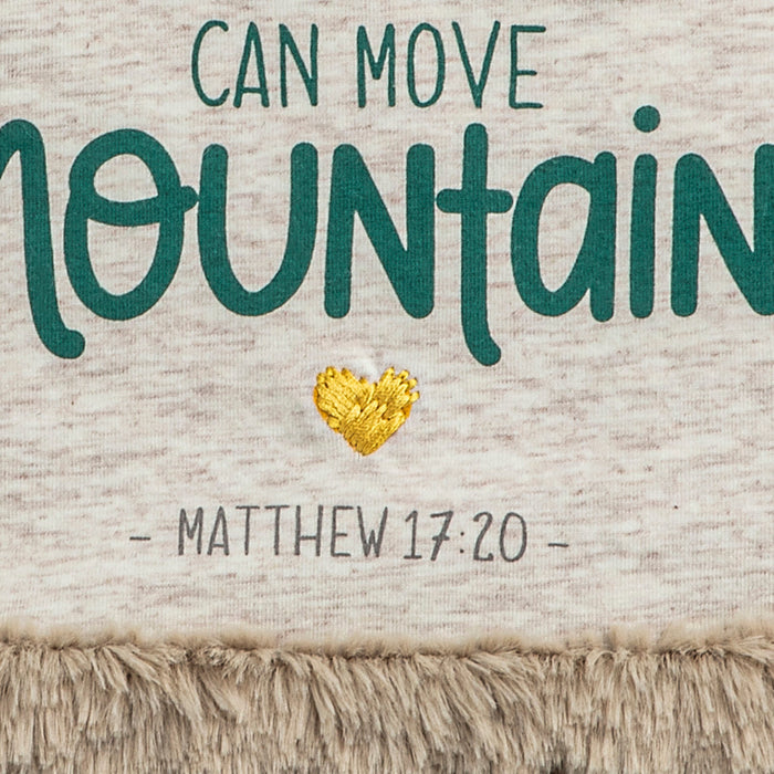 Faith Can Move Mountains Rattle Blanket