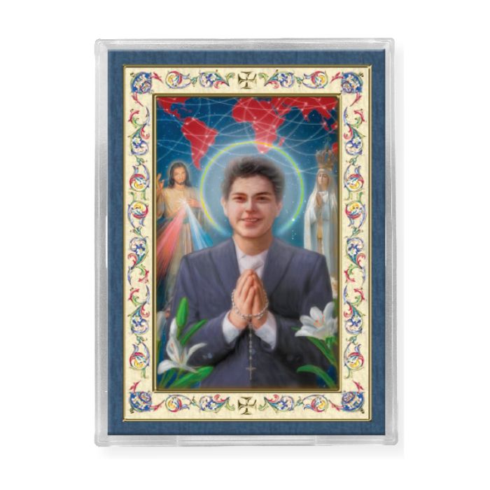St Carlo Acutis Magnetic-Easel Frame